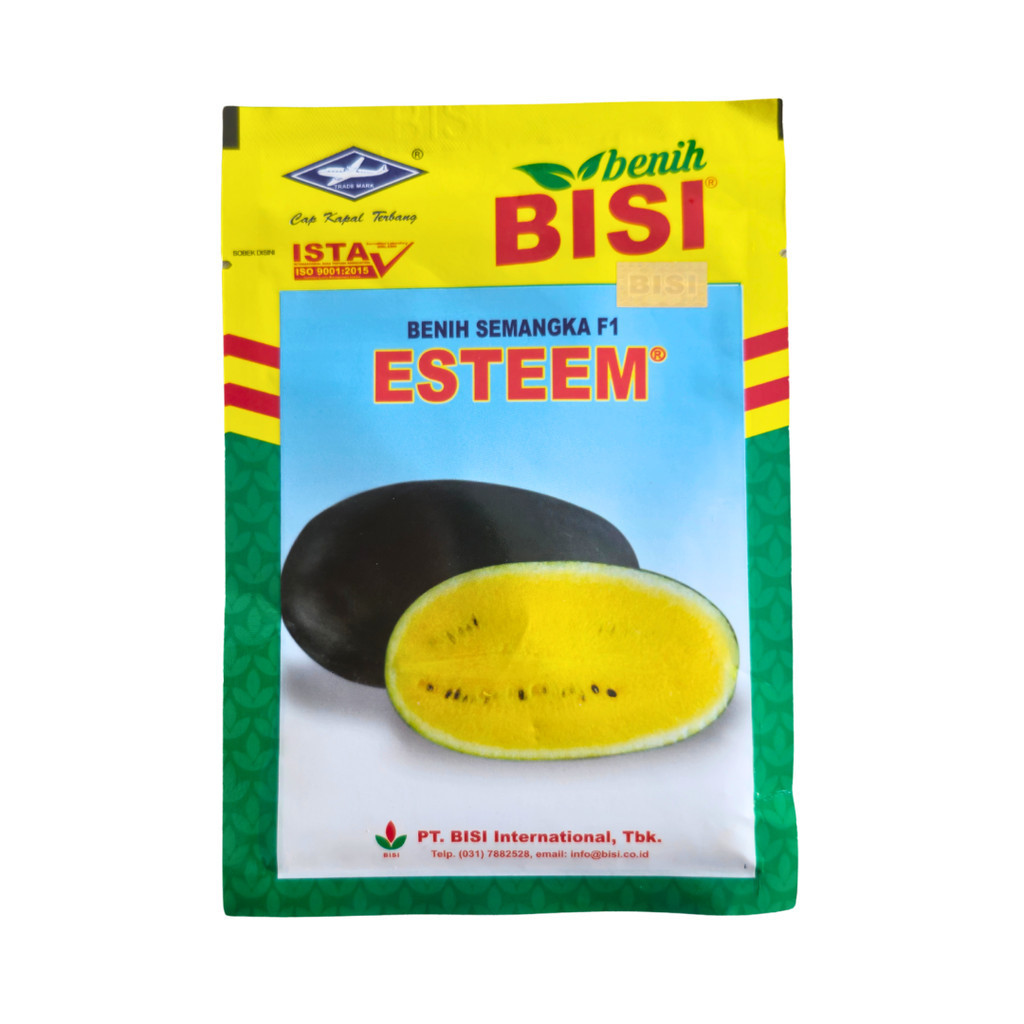 Benih Semangka Esteem F1 20gr Bisi Cap Kapal Terbang Daging Kuning