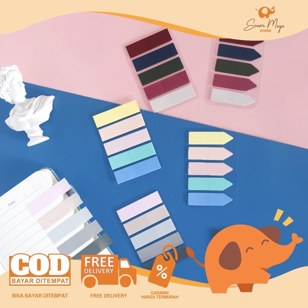 

Color Stick Index Page Markers / Pembatas Penanda Panah Index & Mark Lucu Unik Murah
