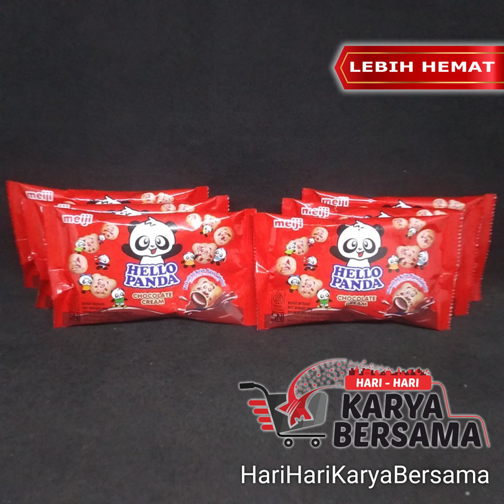 

MAKANAN RINGAN BISKUIT MEIJI HELLO PANDA CHOCOLATE CREAM PACK 6 X 25GR