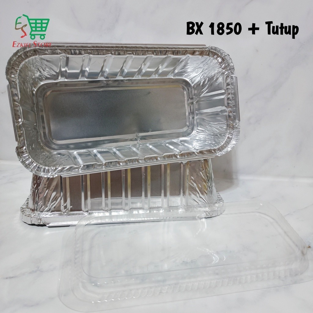 Aluminium Foil Cup BX1850 + Tutup Alumunium BX 1850 @10 pcs