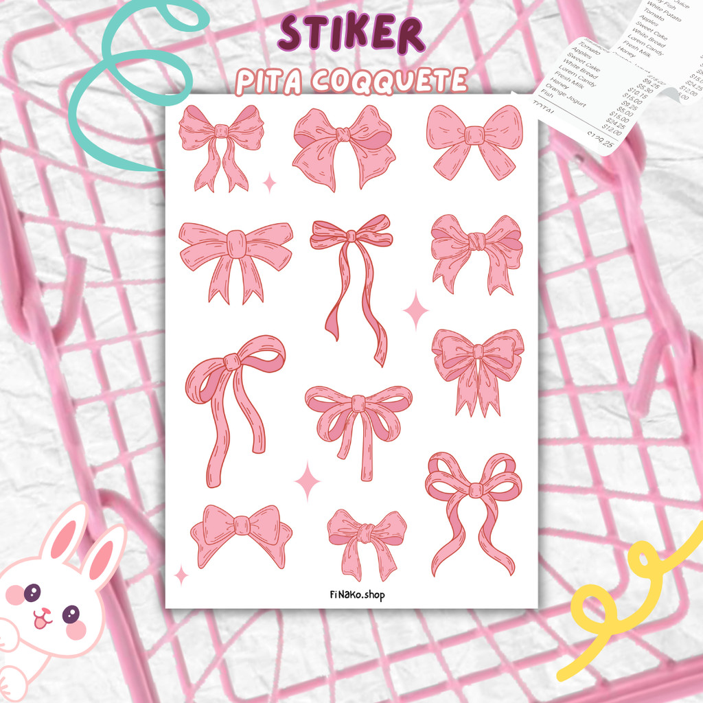 

COD Stiker Coquette/ Stiker Pita/ Sticker Coquette Aesthetic Waterproof