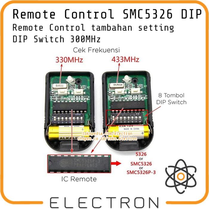 

Order Remote Control SMC5326 Gerbang Pagar Otomatis Gate 330MHz DIP Switch