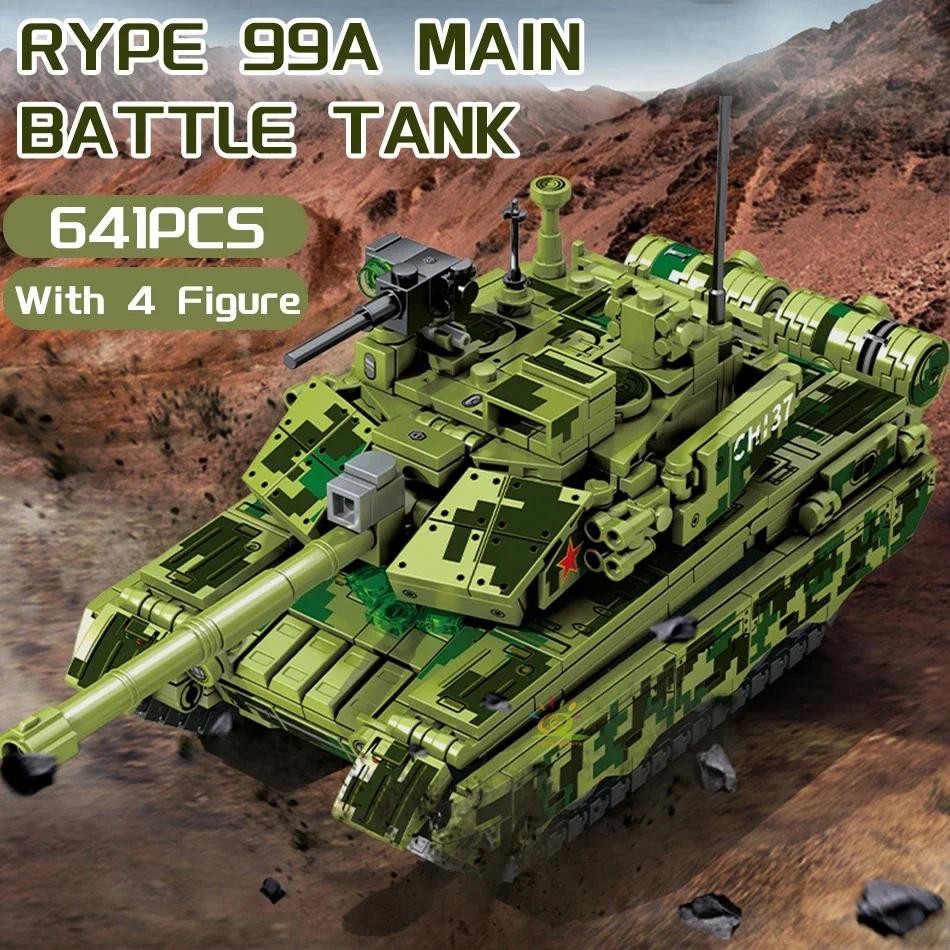 SEMBO BLOCK Boys Military Type 15 Light Tank 99A 96 Main Battle Tank WW2 Model Building Blocks Army 