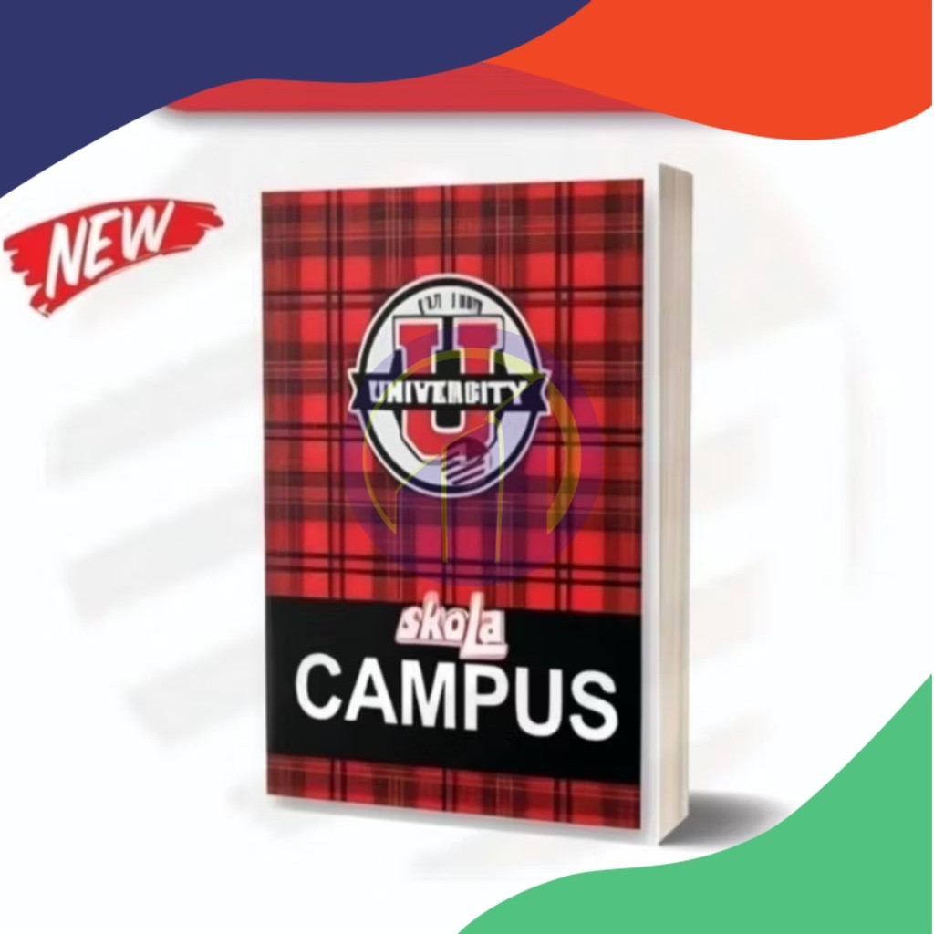

(Pack=10Pcs) Buku Tulis Skola Campus 50Lbr Ukuran Boxy
