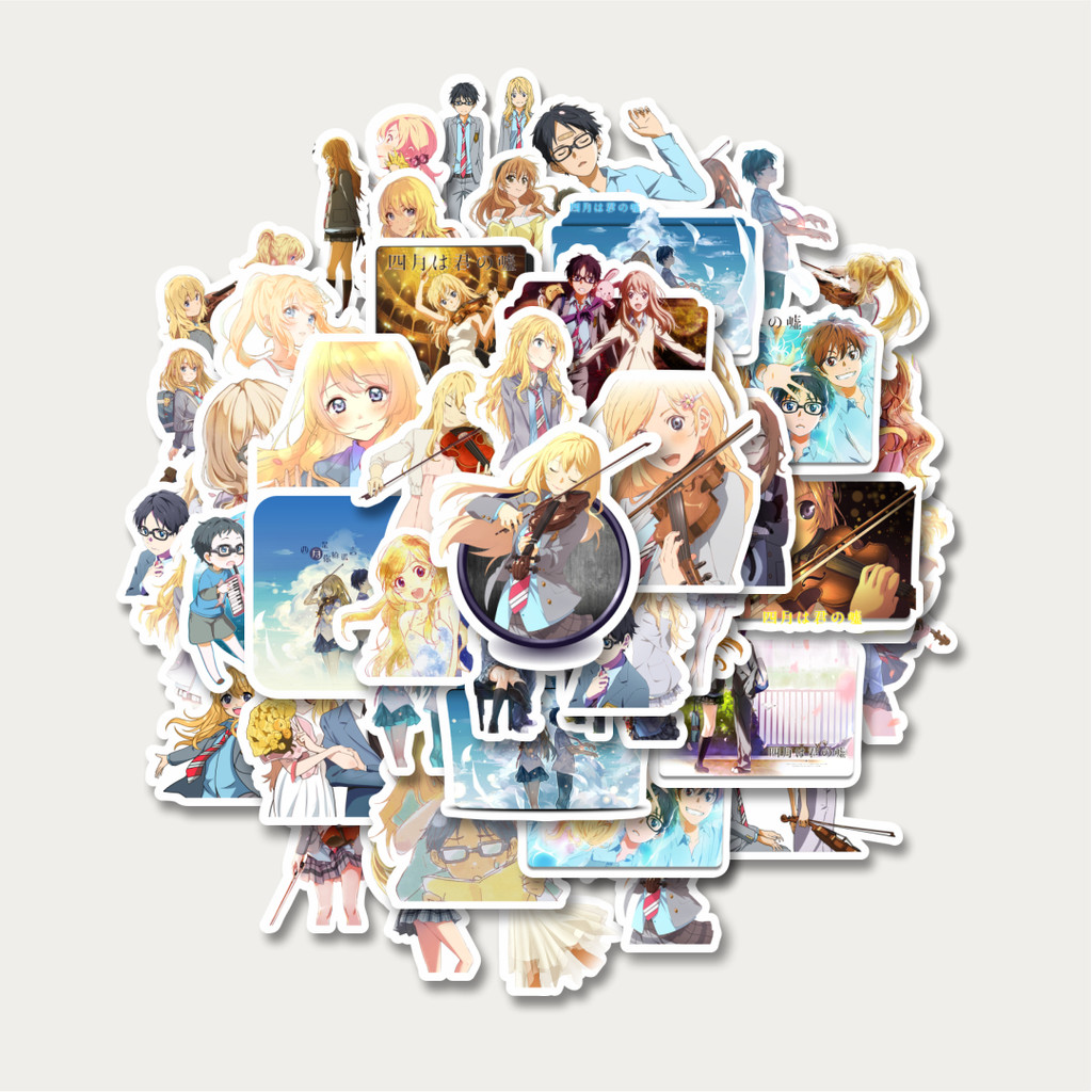 

Sticker Pack Stiker Anime Series Your Lie In April Mix | Sticker TUMBLR | Stiker LAPTOP KOPER HELM