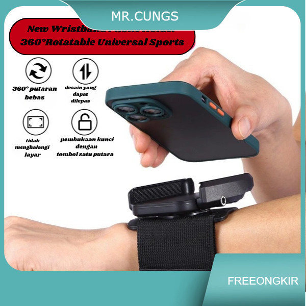 Wristband Phone Holder 360° Rotatable Universal Sports Holder HP Tangan Lengan