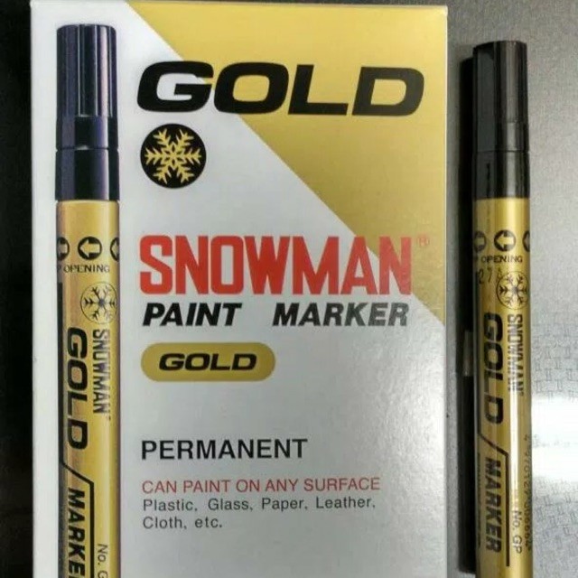

hsw SPIDOL SNOWMAN PAINT MARKER GOLD / EMAS x top