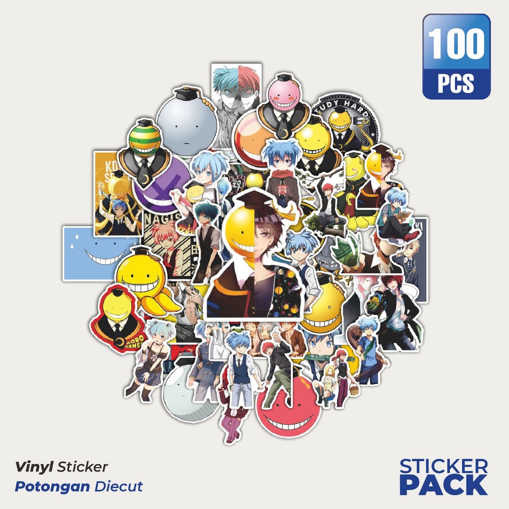 

Super Hemat! 100 PCS Stiker Anime Series Assasination Classroom Karakter Mix Waterproof Aesthetic- Untuk Laptop, Motor, dan Helm - Paper Stationery Pack