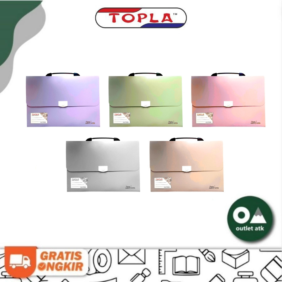 

Topla Expanding File Folio 13 Pockets with handle - Map Harmonika Tenteng