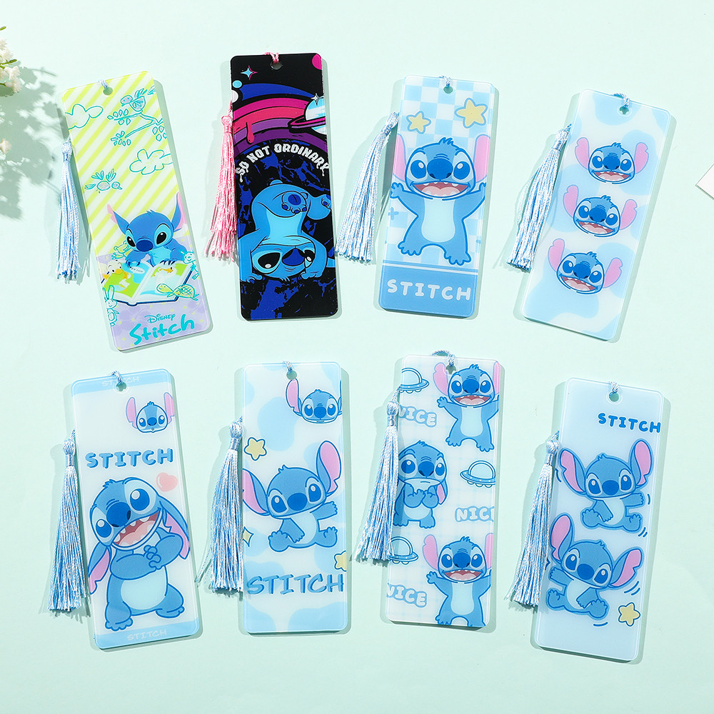 

Disney Stitch Bookmarks Anime Girls Collection Acrylic Bookmarks Book Lovers Teachers Friends Reading Markers Kids Toys