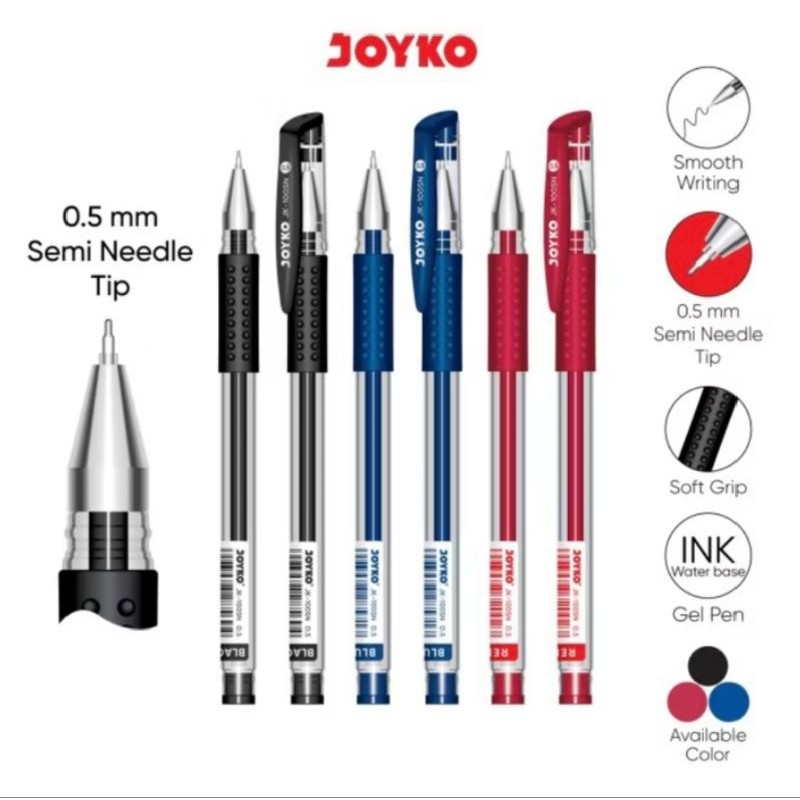 

Pulpen Gel Joyko Jk-100SN 0.5mm ( 1ikat/12pcs )