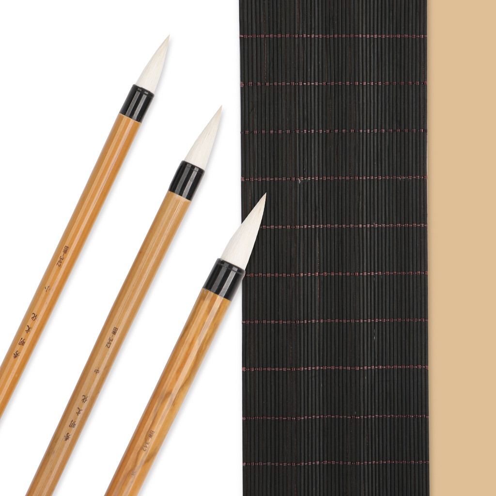 

Artsecret Barim Brush Set BW-342 For Calligraphy Watercolor Oriental Folk painting Goat Hair Mixed Bamboo Handle