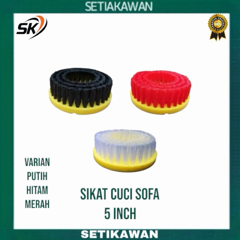 Sikat Cuci Sofa Cuci Springbed Cuci Karpet 5 Inch M14 Sikat Handpolisher Sikat Mesin Polisher