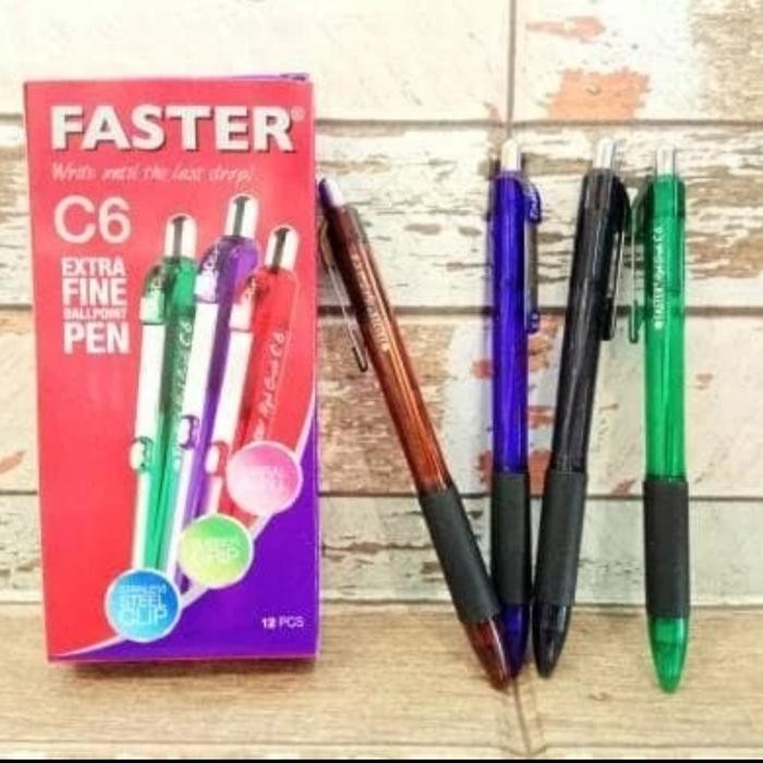 

Pulpen Faster C6 (12 Pcs) - Biru
