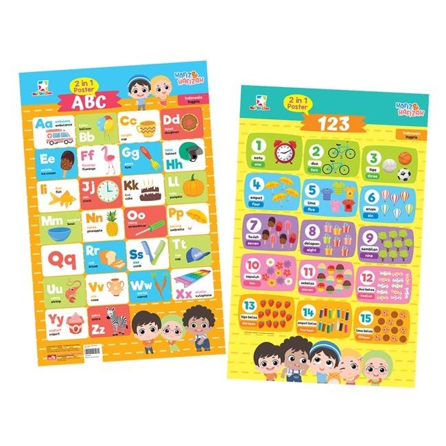 

Opredo 2 in 1 Poster Hafiz Hafizah - ABC dan 123