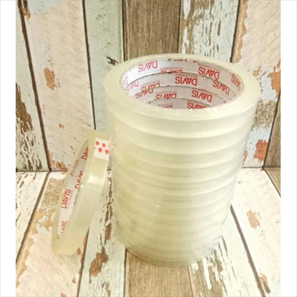 

Isolasi Bening Davis 1/2 Inch / Lakban Davis Ukuran 1/2" Label Merah
