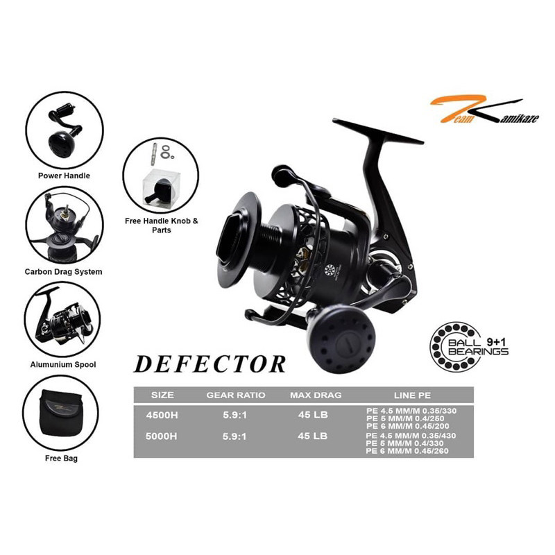 ZONA PEMANCING - Reel Pancing KAMIKAZE Defector 4500H-5000H