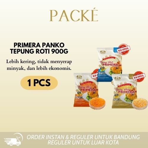 

Primera Panko Tepung Roti / Bread Crumbs / Tepung Panir Mix [ Campur ] / White [ Putih ] Kemasan 900g