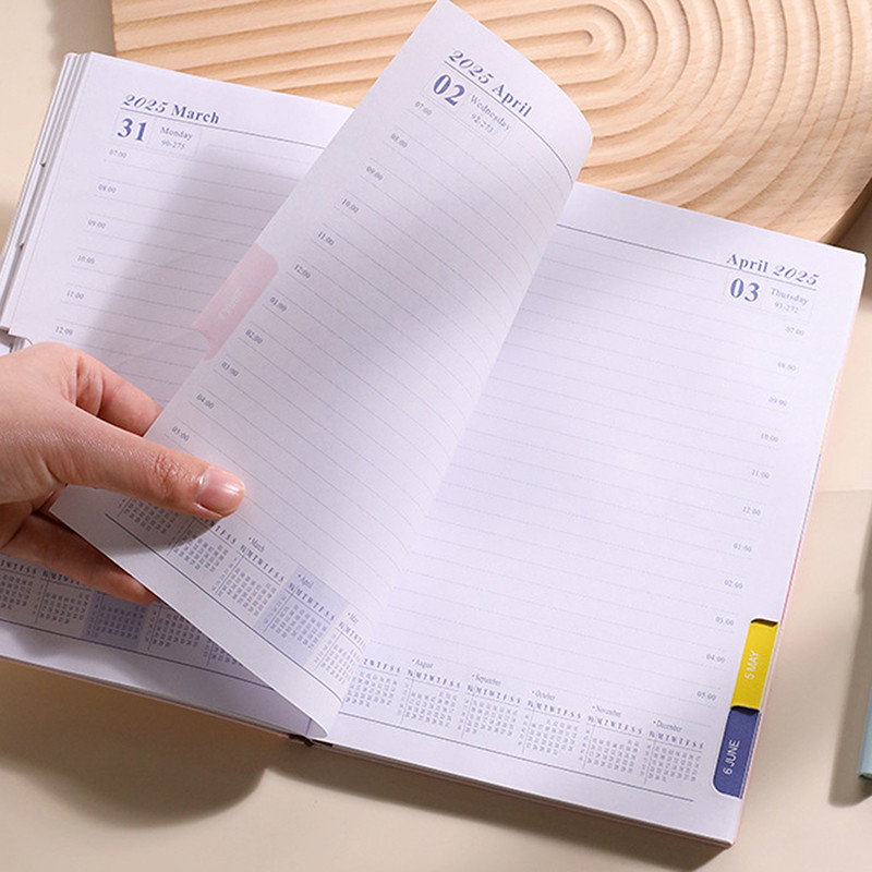 

2025 Planner Notebook A5 Agenda Spanish Inner 80GSM Monthly/Weekly/Daily School Supplies Stationery