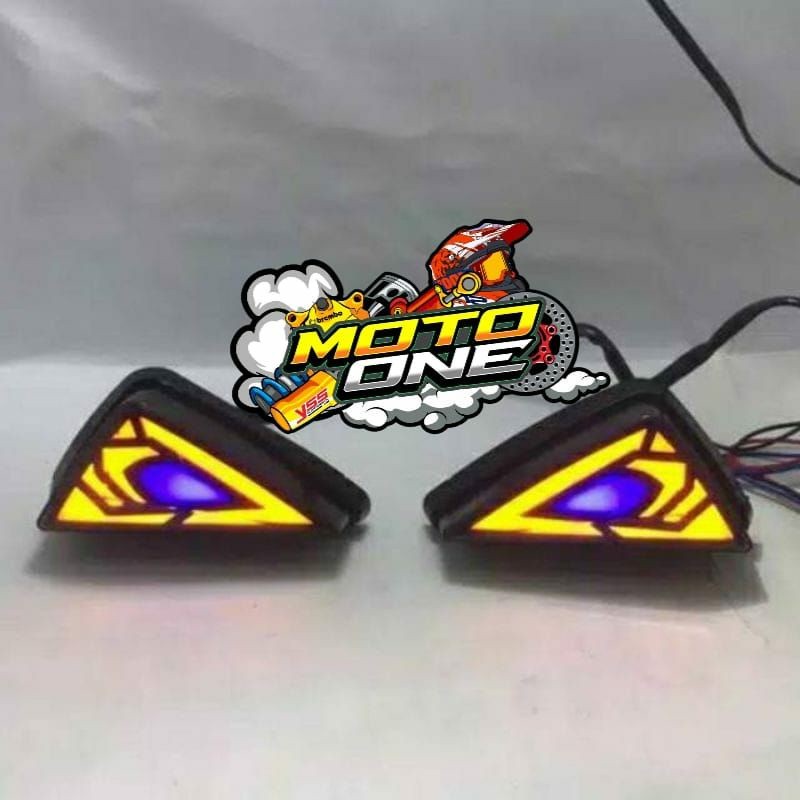 SEIN TEMPEL FAIRING SEGITIGA 2WARNA RUNNING SEN TEMPEL UNIVERSAL NINJA RR FI 250 CBR LOKAL FACELIFT 