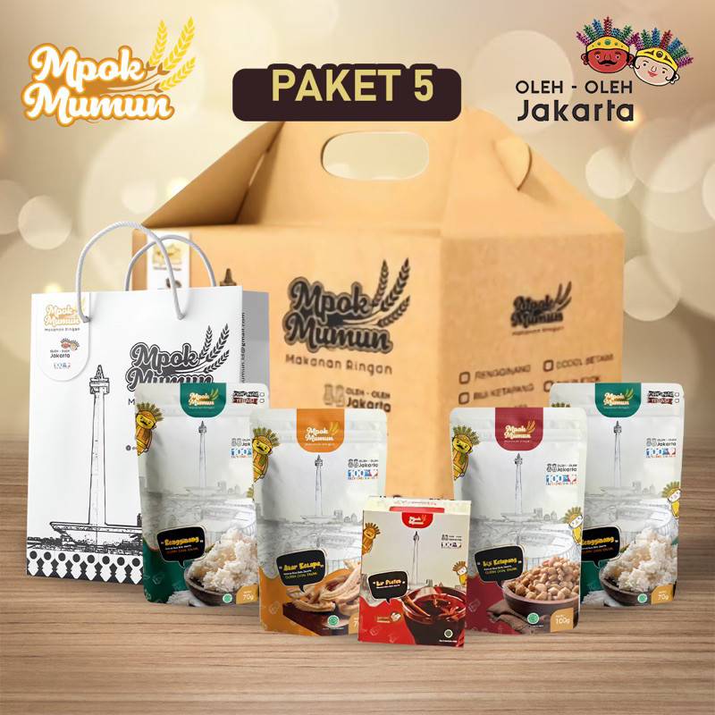 

New Paket oleh oleh isi 5 Varian dari jakarta dan khas betawi hemat ekonomis - MPOK MUMUNPremium