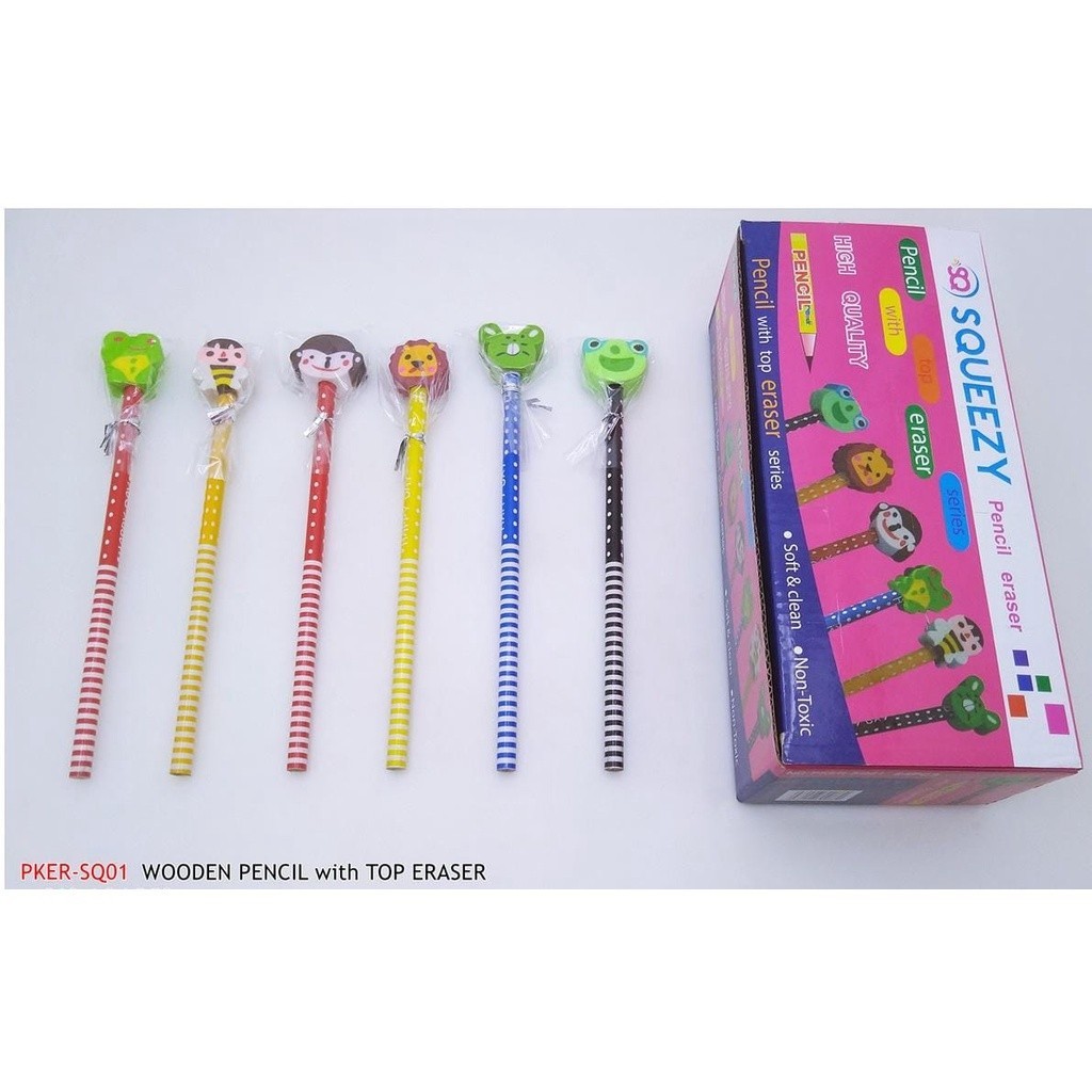 

RGT - 1 PC PENSIL KAYU + PENGHAPUS KARAKTER LUCU PKER-SQ01