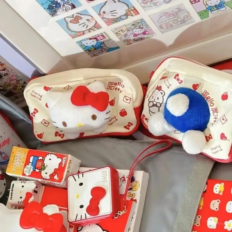 

Hello Kitty Doll Pencil Case Korean Girls Cute Lipstick Makeup Bag Handbag Gifts Student Large Capacity Stationery Supplies