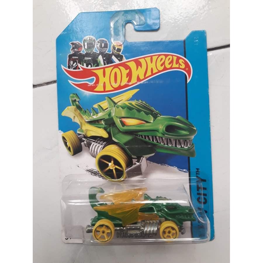 HOT WHEELS - DRAGON BLASTER GREEN YELLOW  HW CITY