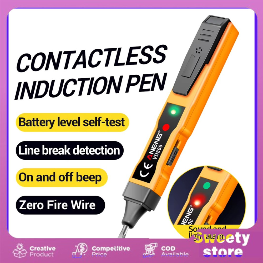 Tespen Sensor Tespen Bunyi Pendeteksi Kabel Putus ANENG Tespen AC Voltage Alert Detector 12V-1000V