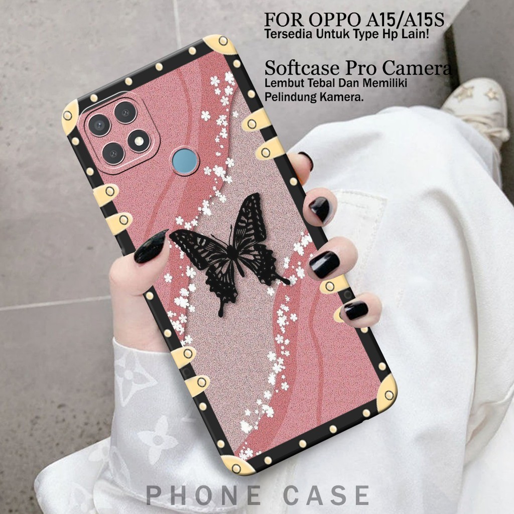 Case Oppo A15 / A15s - Casing Hp Oppo A15 / A15s - ( kupu - kupu  ) - Case Hp - Casing Hp - Softcase