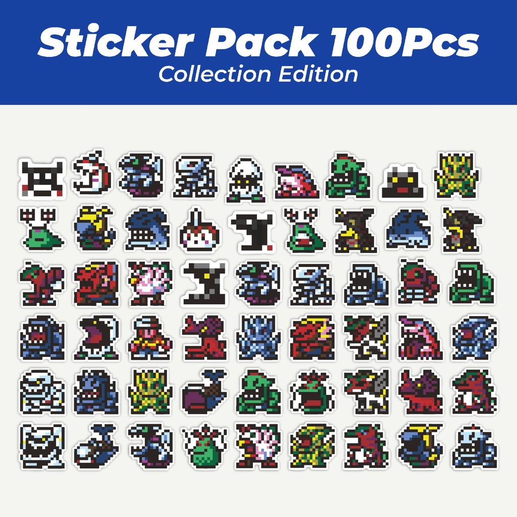 

Hot Stiker Pixel Digimon V26 Lucu Anti Air Stikers Berperekat Waterproof Sticker Decal Buat Motor Helm Buku Journal Koper Casing HP Laptop Botol Minum