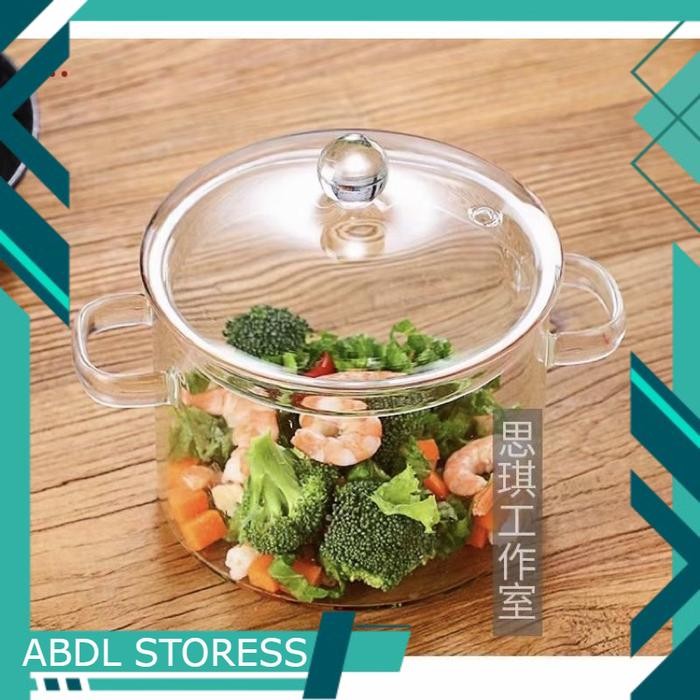 (SALE)Mangkuk kaca tahan panas/Panci kaca untuk masak