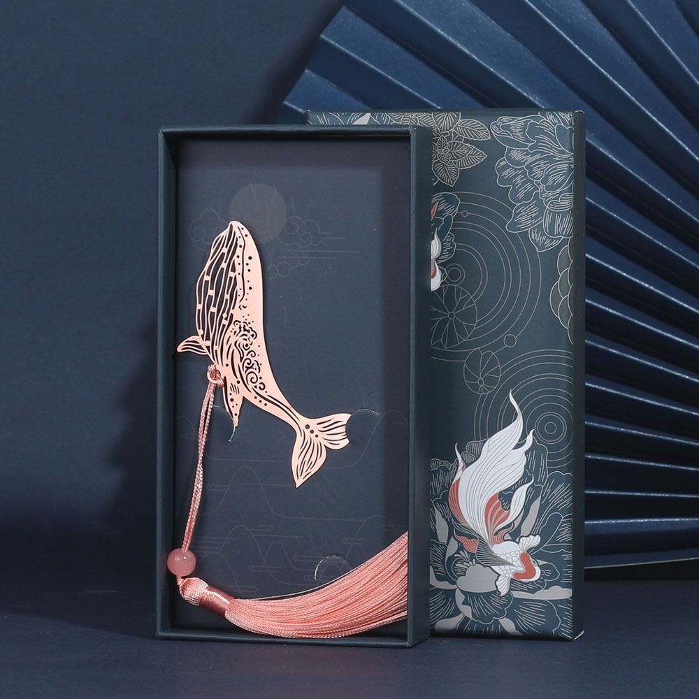

Chinese Style Metal Hollow Bookmark Rose Swan Pine Crane Lotus Tassel Bookmark Reading Book Clip Book Page Pagination Marker