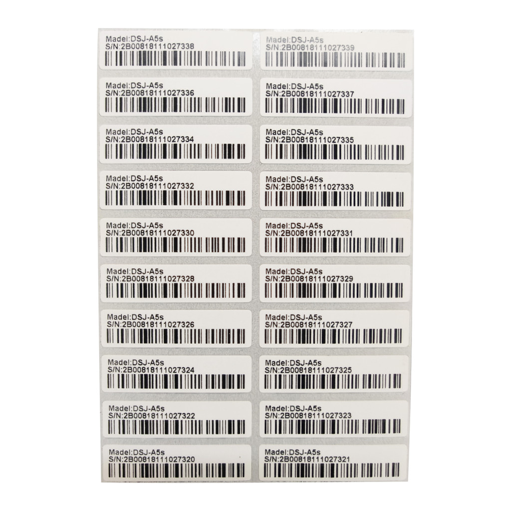 

100PCS protection warranty sticker 1.57" x 0.39" (40mm x 10mm) Custom printed serial number barcode two-dimensional code