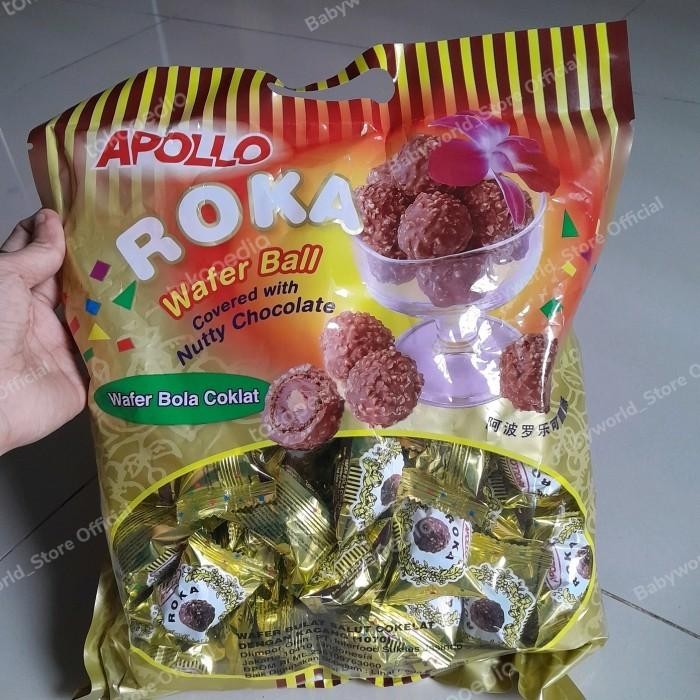 

Apollo Roka Wafer Coklat Dengan Kacang Ukuran 300gr / 90gr