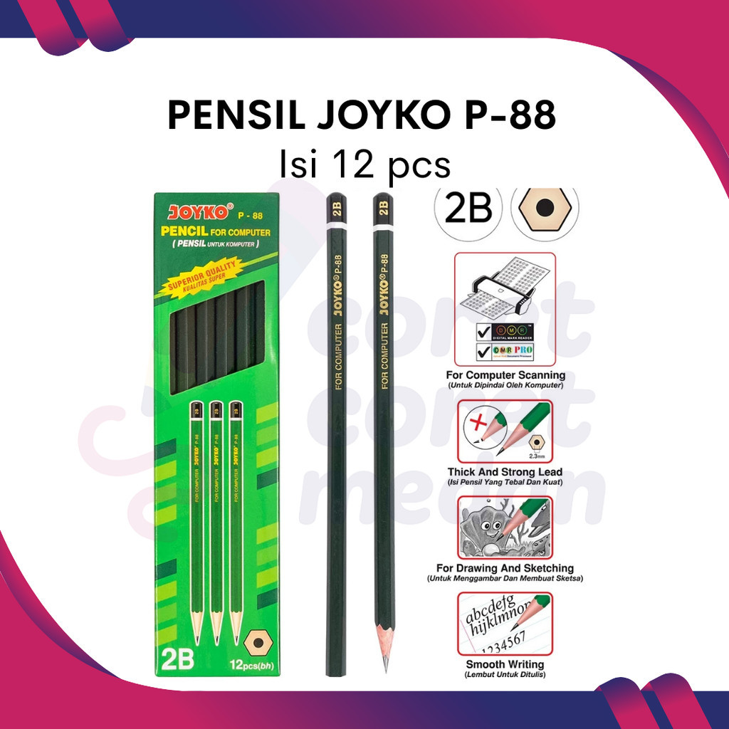 

PENSIL JOYKO 2B HIJAU P-88 PER LUSIN 12 PCS