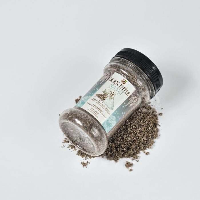 

House Of Organix Black Pepper Sea Salt Natural Garam Laut Lada Hitam 100gr garam kasar Masakan Msg Bahan Bubuk Makanan