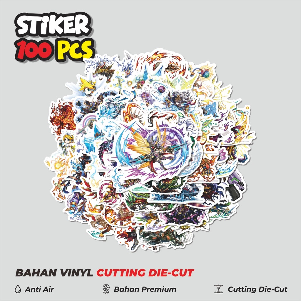 

Terbaru! 50 pcs Stiker Game Series Brave Frontier Karakter Mix 8 Dekorasi Lucu Kreatif untuk Notebook, Skateboard, HP