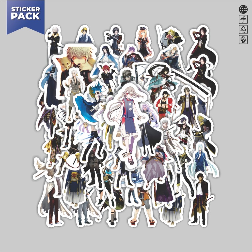 

[100PCS]Stiker Pack Stiker Game Series Touken Ranbu Karakter V2 Aesthetic Vinyl Anti Air Dekorasi Sticker Laptop Buku Journal Koper Helm Casing HP Gitar Helm Skateboard