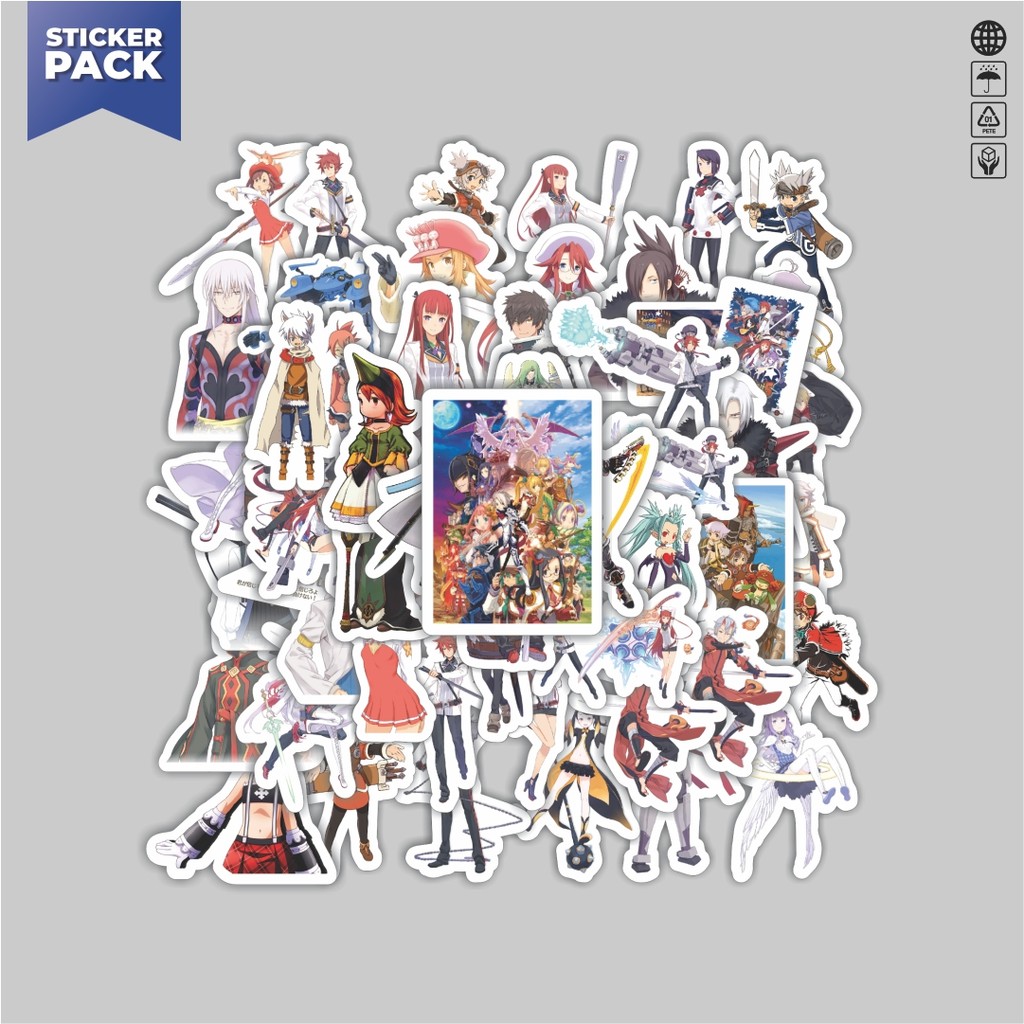 

[100PCS]Stiker Pack Stiker Game Series Summon Night Karakter Mix Aesthetic Vinyl Anti Air Dekorasi Sticker Laptop Buku Journal Koper Helm Casing HP Gitar Helm Skateboard
