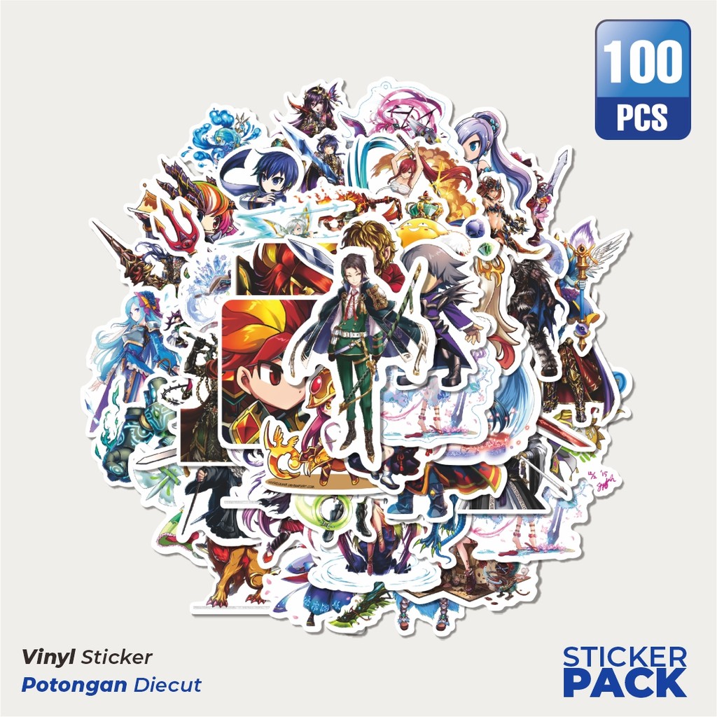 

Stiker Vinyl Stiker Game Brave Frontier Char Mix 11 Waterproof Aesthetic- Untuk Laptop, Motor, dan Helm - Paper Stationery Pack