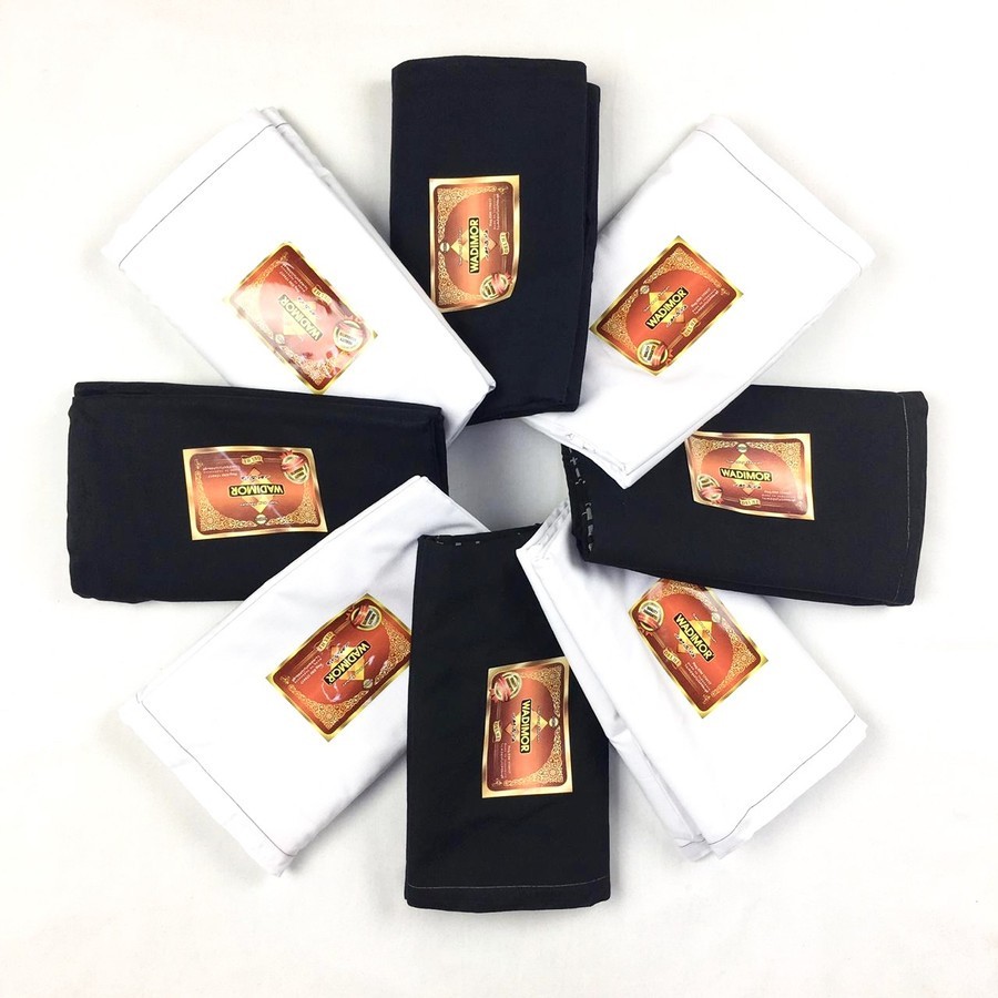 GROSIR Sarung WADIMOR Polos Hitam Putih Motif Tenun Pilihan Premium Quality Size Dewasa Jumbo Kain P