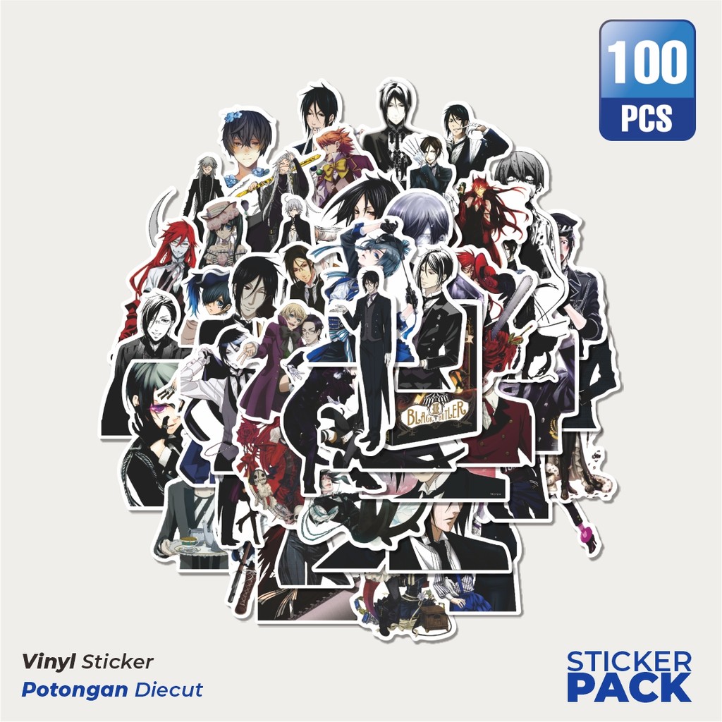 

Stiker Vinyl Stiker Anime Black Butler Char Mix 1Waterproof Aesthetic- Untuk Laptop, Motor, dan Helm - Paper Stationery Pack