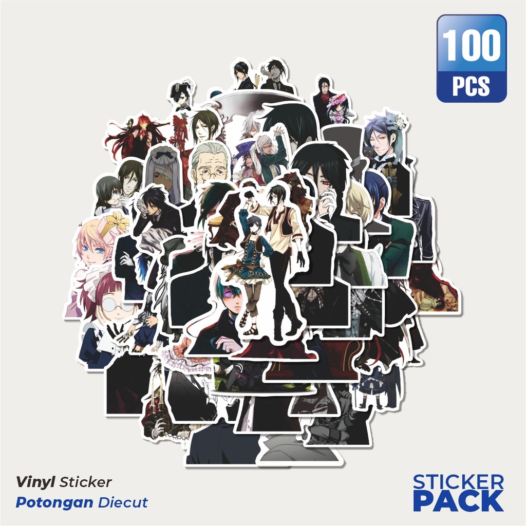 

Stiker Vinyl Stiker Anime Black Butler Char Mix 2 Waterproof Aesthetic- Untuk Laptop, Motor, dan Helm - Paper Stationery Pack