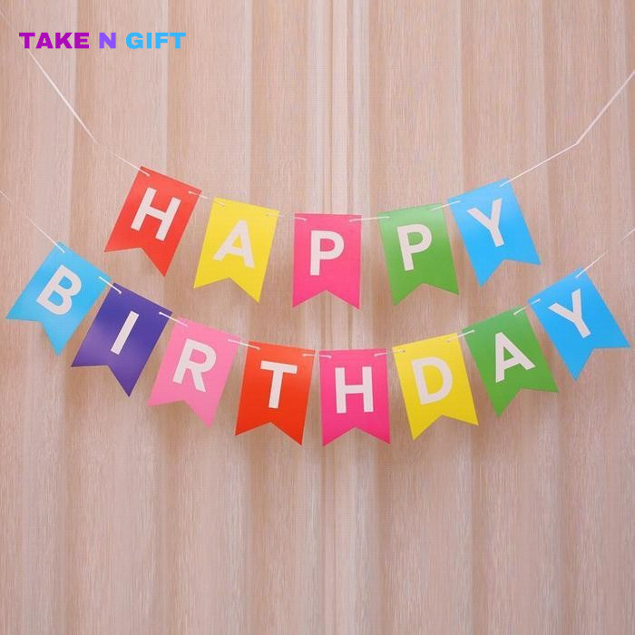 

Spanduk Happy Birthday dengan Desain Bentuk Segilima untuk Perayaan Ulang Tahun - Hitam Putih