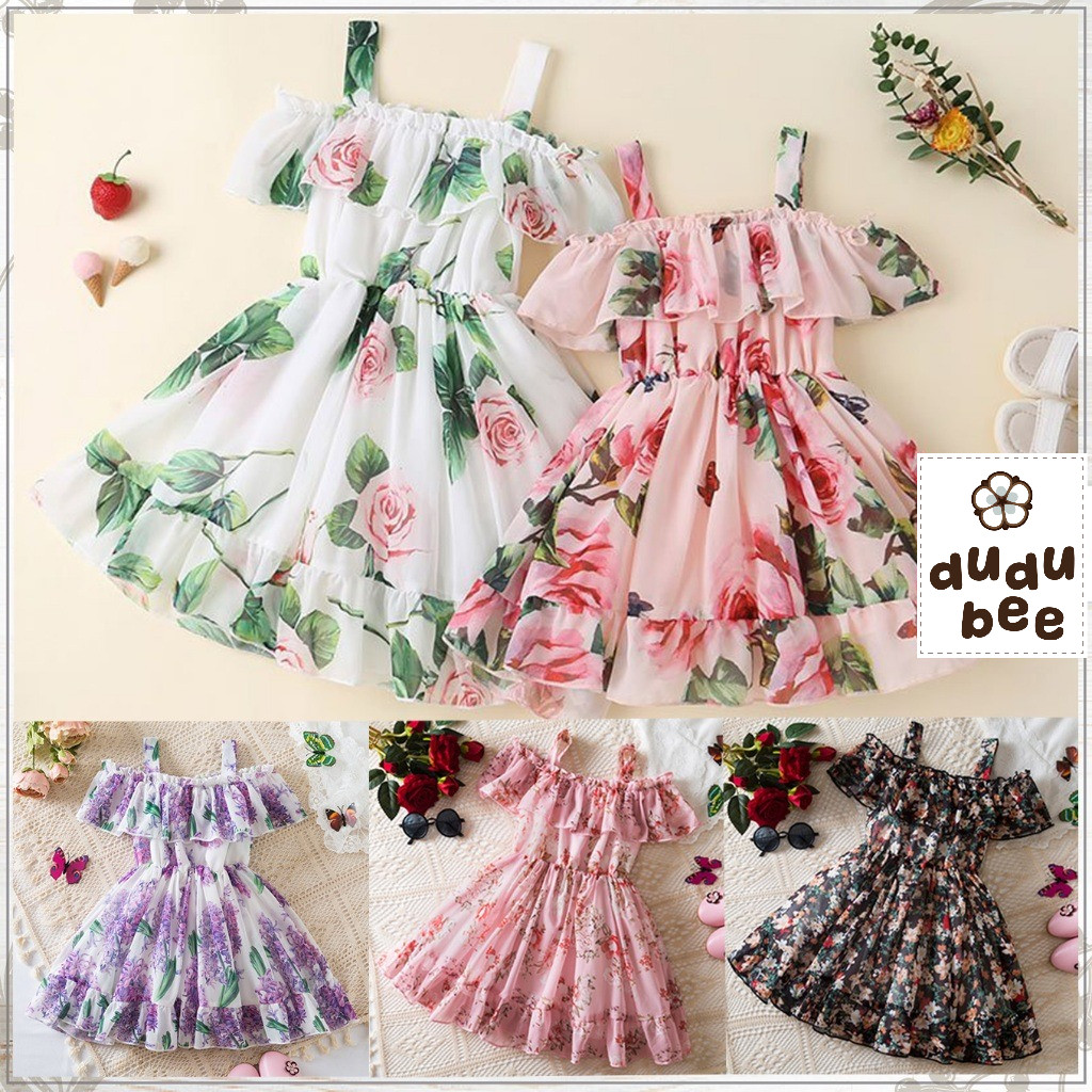 Dress Pesta Aqiqah Gaun Bayi Anak perempuan ROSA Import Mewah Rose Model Korea