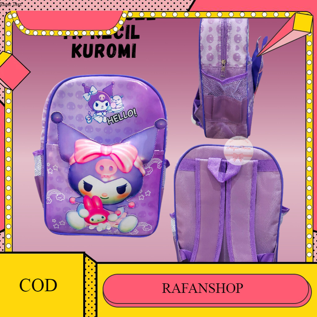 Tas Ransel Sekolah Anak Perempuan ukuran PAUD TK Kecil