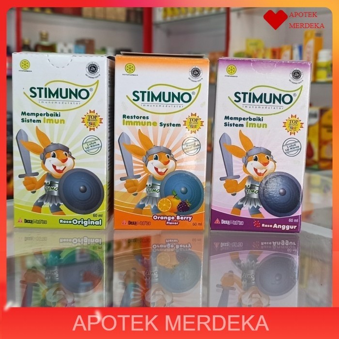 Stimuno anak 60 ml / Stimuno Sirup Vitamin Anak Rasa Jeruk Beri original anggu 60ml