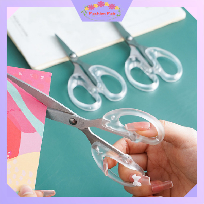 

FASHION FAIR - H5920 Gunting Kertas Transparan Pemotong Kertas Scrapbooking / Gunting Transparan Bening Multifungsi / Gunting Transparan