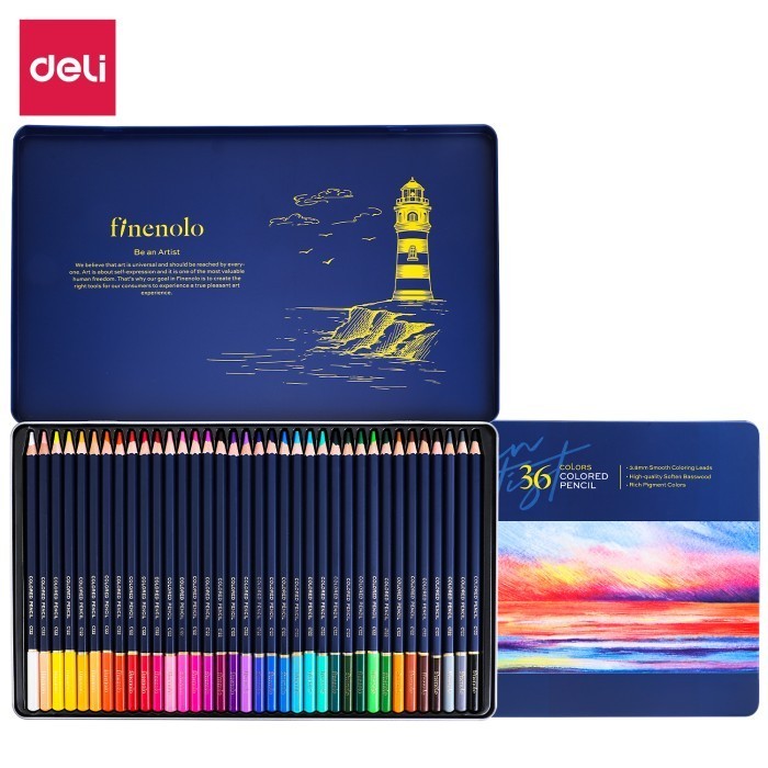 

Deli Colored Pencil Pensil Warna 24 36 48 72 Warna Hybrid Tech EC122 - 36 Warna